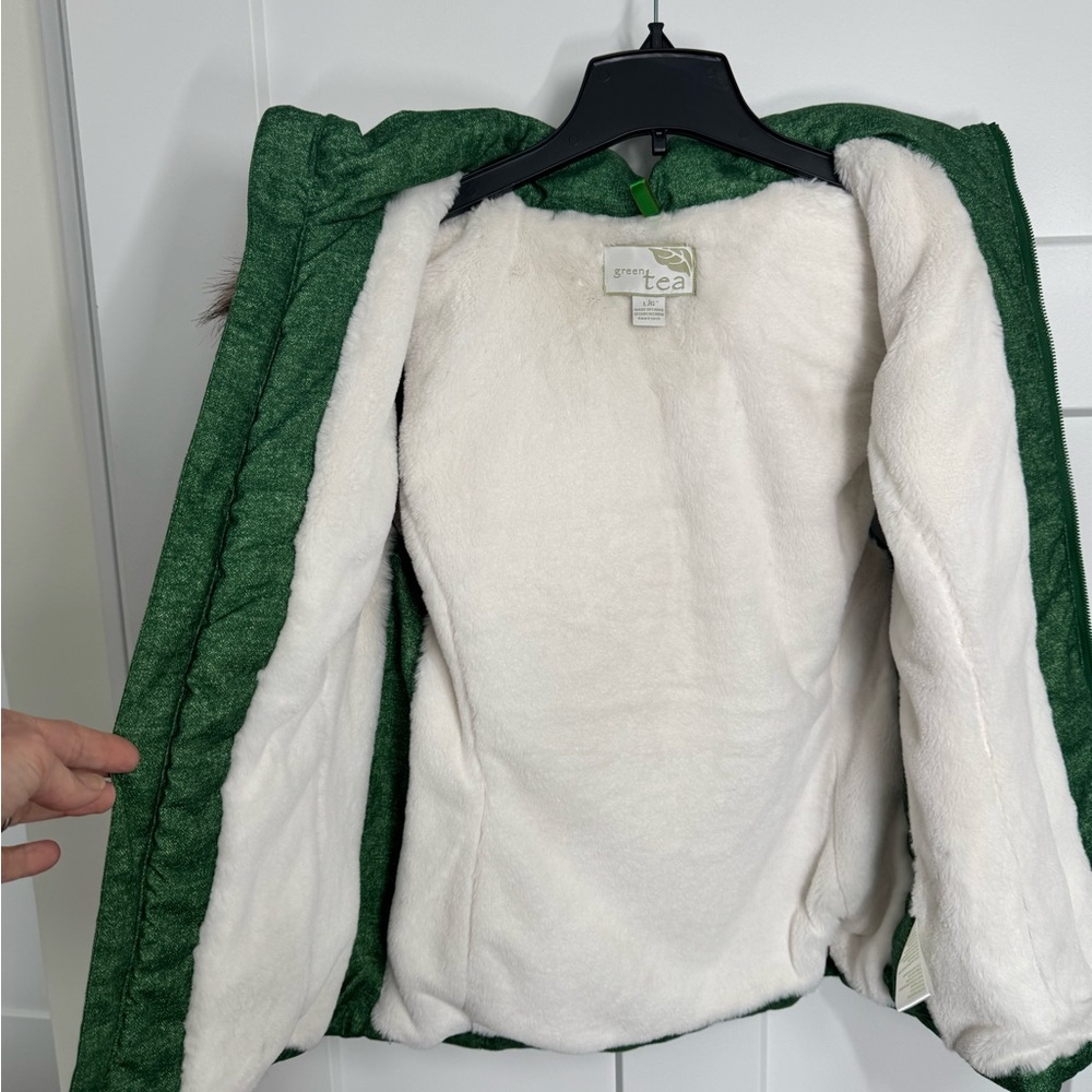 GreenTea Green Quilted Puffer Vest, New without Tag, Large - Picture 7 of 11